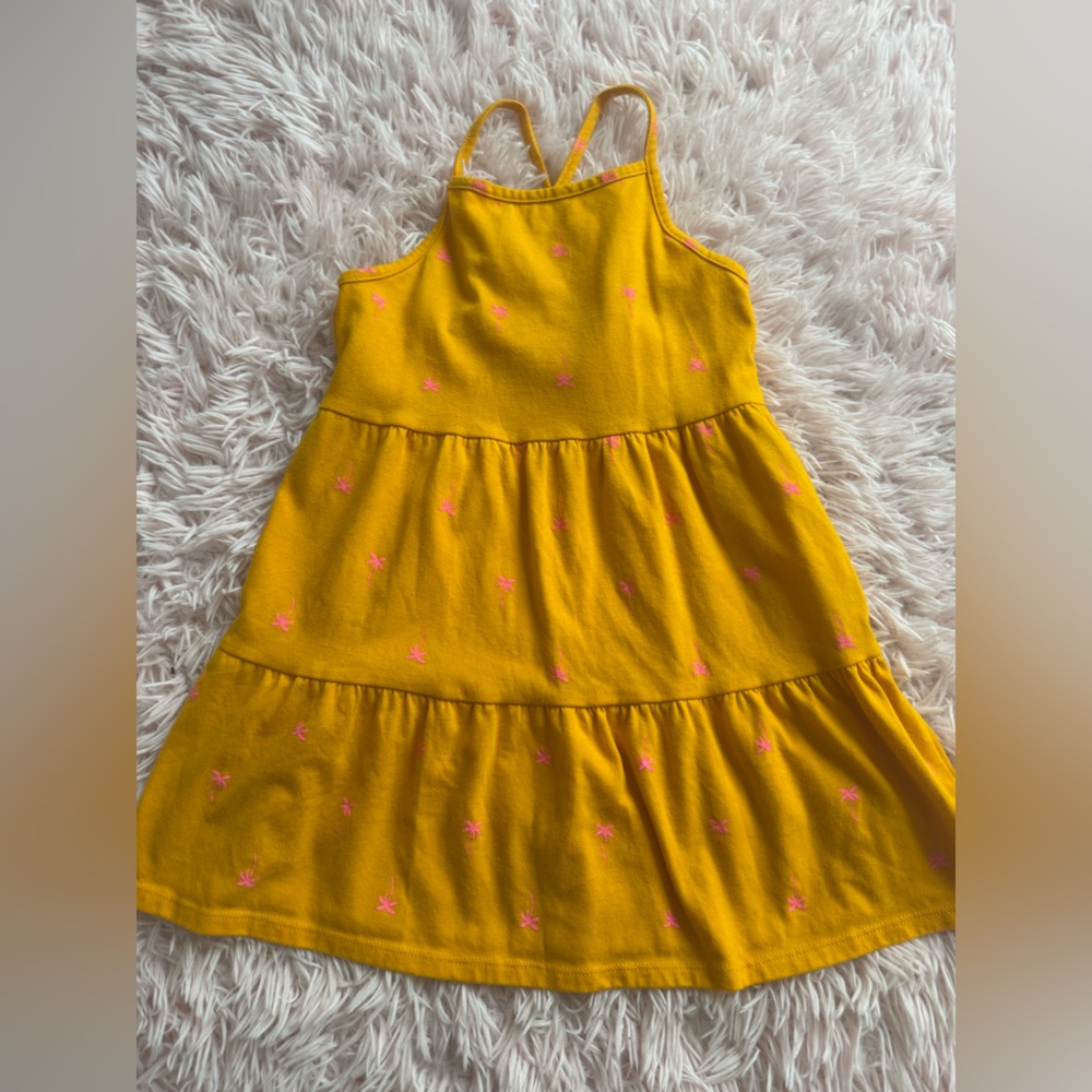 Cat & Jack Vibrant Yellow Top with Pink Stitching